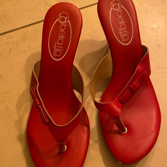 Slip-on Heeled Sandals - Picture 1 of 4